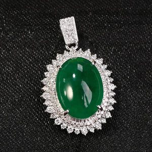 Green Tourmaline Necklace Zircon Girl Gift Party