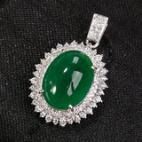 Green Tourmaline Necklace Zircon Girl Gift Party