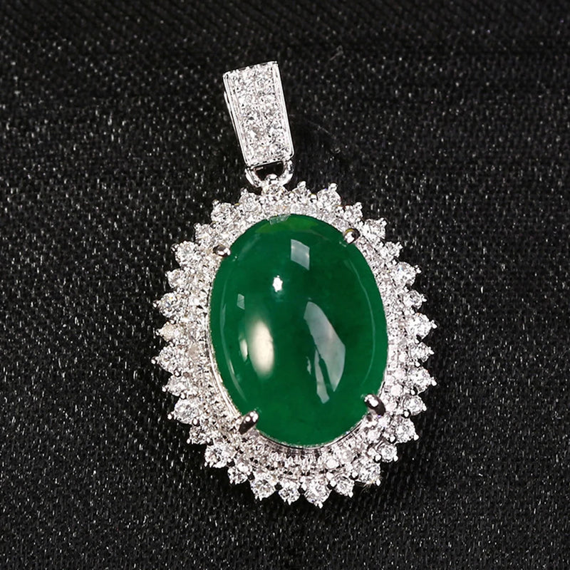 Green Tourmaline Necklace Zircon Girl Gift Party