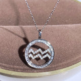 Zodiac Constellation Necklace for Women - Elegant Zircon Collar Chain Jewelry
