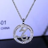 Zodiac Constellation Necklace for Women - Elegant Zircon Collar Chain Jewelry