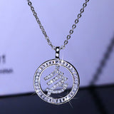 Zodiac Constellation Necklace for Women - Elegant Zircon Collar Chain Jewelry
