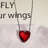 Heart Necklace Classic Jewelry Zircon Gift
