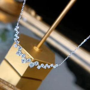 Women Diamond Smile Necklace Zircon Jewelry Gift