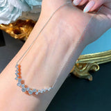 Women Diamond Smile Necklace Zircon Jewelry Gift