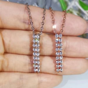 Advanced Double Diamond Necklace for Women - Zircon Girl Gift