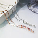 Advanced Double Diamond Necklace for Women - Zircon Girl Gift