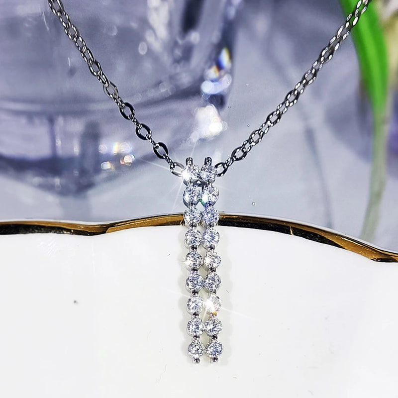 Advanced Double Diamond Necklace for Women - Zircon Girl Gift