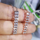 Advanced Double Diamond Necklace for Women - Zircon Girl Gift