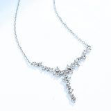 Geometric Flower Cluster Necklace Women's Jewelry Zircon Gift