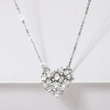 Heart Necklace Brilliant Zircon Gift Party