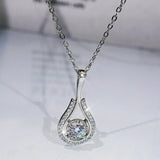 Women Hollow Drop Necklace Zircon Girl Gift Party