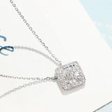 Rectangle Diamond Necklace Zircon Girl Gift
