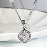 Compass Necklace Zircon Girl Gift Party