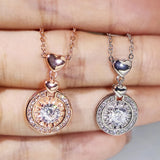 Compass Necklace Zircon Girl Gift Party