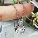 Women Water Drop Necklace Zircon Collar Chain Jewelry Gift Party