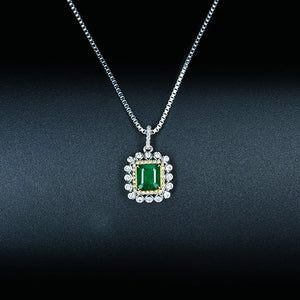 High Carbon Diamond Pendant Necklace