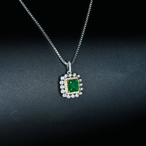 High Carbon Diamond Pendant Necklace