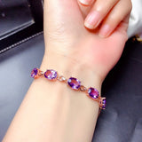 Women's Bracelet Egg Surface Synthetic Amethyst Jewelry