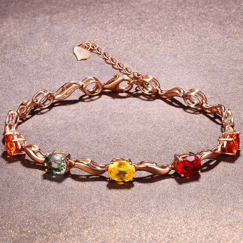 Synthetic Tourmaline Gemstone Bracelet Wedding Party Jewelry