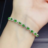 Women's Zircon Cabbage Olive Green Diamond Bracelet Wedding Party Gift