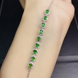 Women's Zircon Cabbage Olive Green Diamond Bracelet Wedding Party Gift