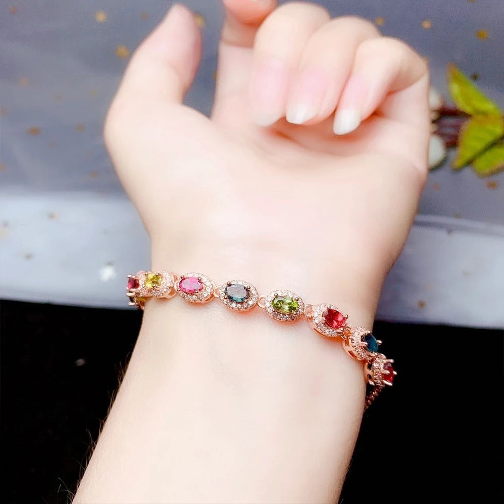 Zircon Candy Colored Diamond Bracelet Wedding Gift