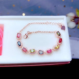 Zircon Candy Colored Diamond Bracelet Wedding Gift