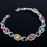 High Carbon Diamond Rainbow Bracelet Wedding Gift