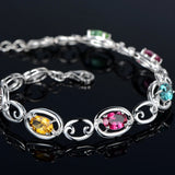 High Carbon Diamond Rainbow Bracelet Wedding Gift