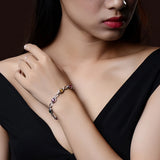 High Carbon Diamond Rainbow Bracelet Wedding Gift