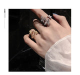 Red Adjustable Butterfly Ring for Women