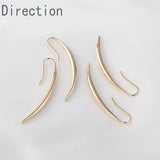 Advanced Sense Wolf Tooth Water Drop Crescent Earrings