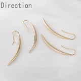 Advanced Sense Wolf Tooth Water Drop Crescent Earrings