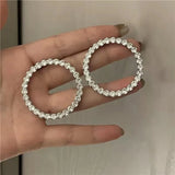 Advanced Sense Diamond Ring Big Ear Ring Earrings