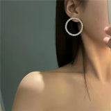Advanced Sense Diamond Ring Big Ear Ring Earrings