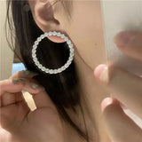 Advanced Sense Diamond Ring Big Ear Ring Earrings