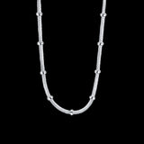 925 Silver Snake Chain Choker Necklace for Women