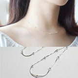 925 Silver Snake Chain Choker Necklace for Women