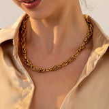 Minimalist Stainless Steel Snake Chain Choker Necklace for Women