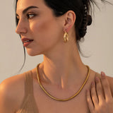Minimalist Stainless Steel Snake Chain Choker Necklace for Women