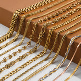 Minimalist Stainless Steel Snake Chain Choker Necklace for Women