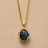 Moonstone Amethyst Pendant Necklace for Women
