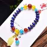 Afghan Lapis Lazuli Beads Single Circle Bracelets Men Jewelry