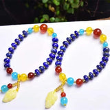 Afghan Lapis Lazuli Beads Single Circle Bracelets Men Jewelry