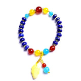Afghan Lapis Lazuli Beads Single Circle Bracelets Men Jewelry