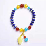 Afghan Lapis Lazuli Beads Single Circle Bracelets Men Jewelry