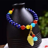 Afghan Lapis Lazuli Beads Single Circle Bracelets Men Jewelry