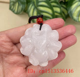Afghan Jade 9 Tailed Fox Necklace Pendant Hand Carved Luck Amulet