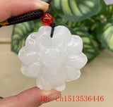 Afghan Jade 9 Tailed Fox Necklace Pendant Hand Carved Luck Amulet